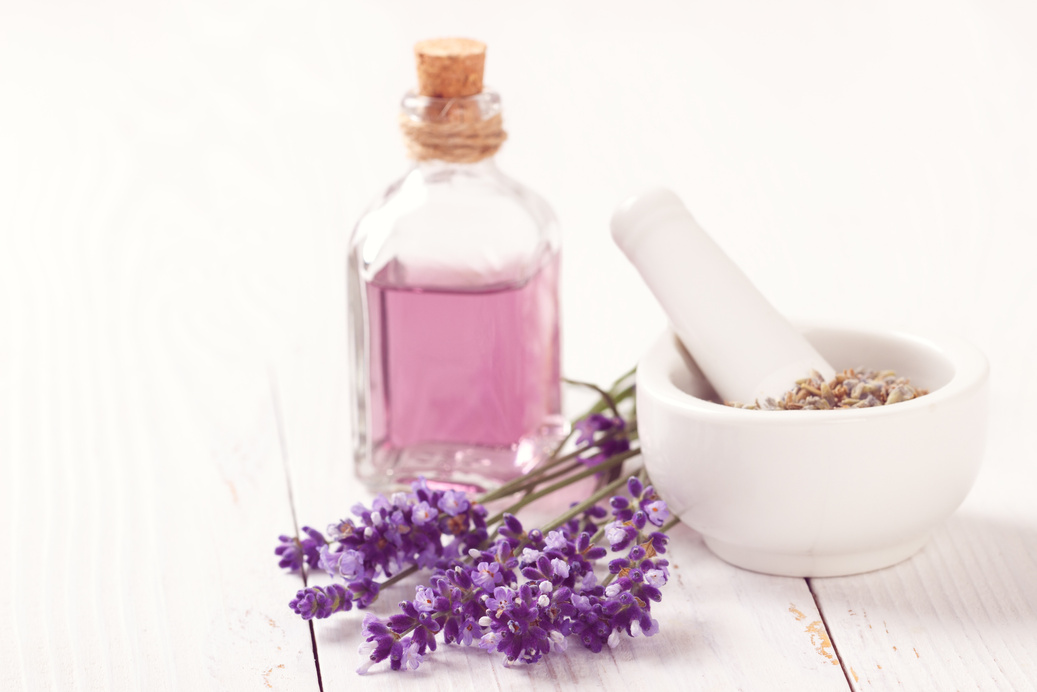 Spa Essentials on White Background